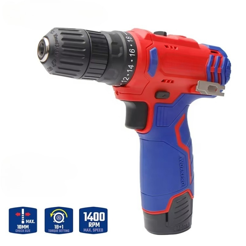 Power Tools Cordless - Аккумуляторная дрель 12В 10мм, электроинструмент с