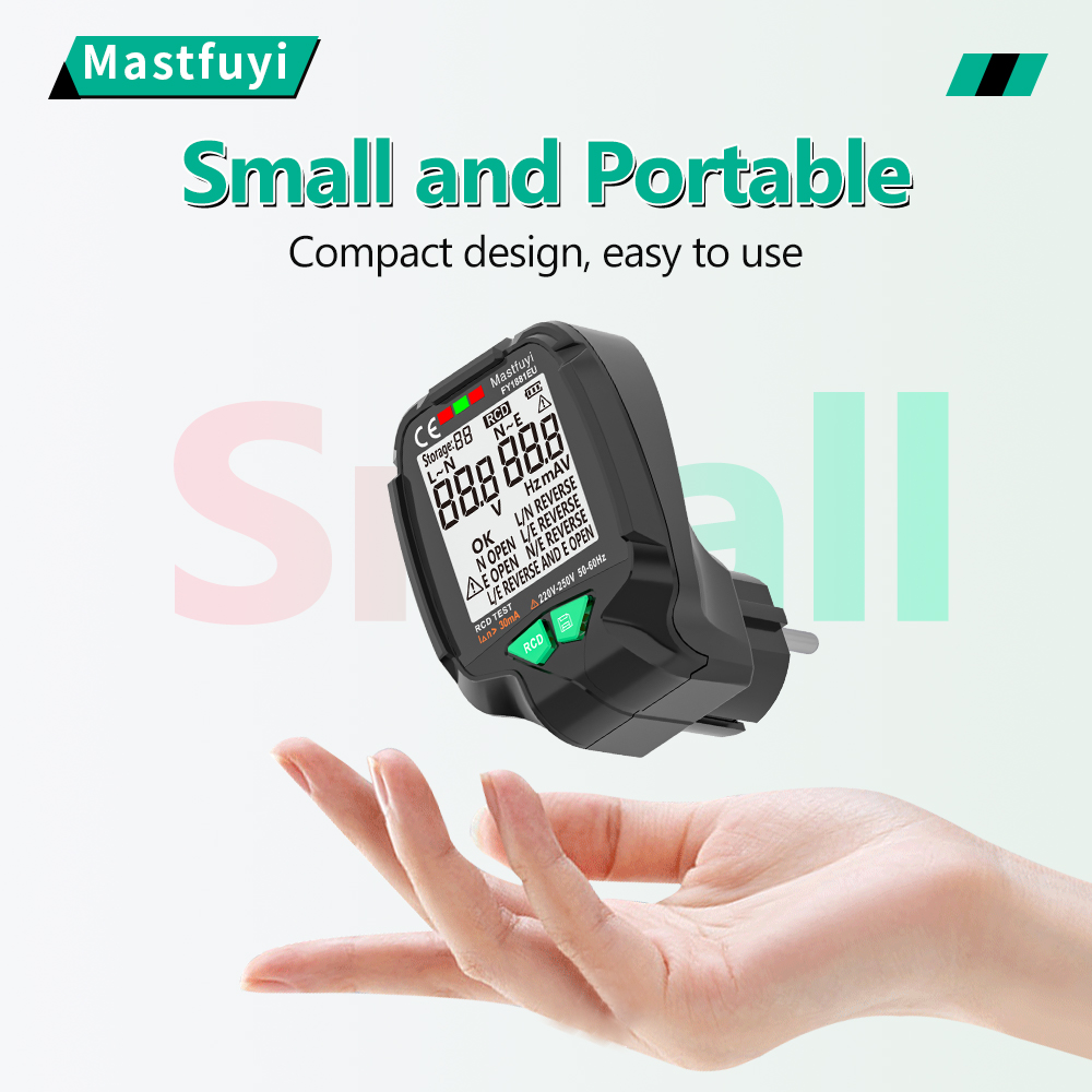 Power Tools Uk Review - Тестер розеток MASTFUYI FY1881, цифровой детектор