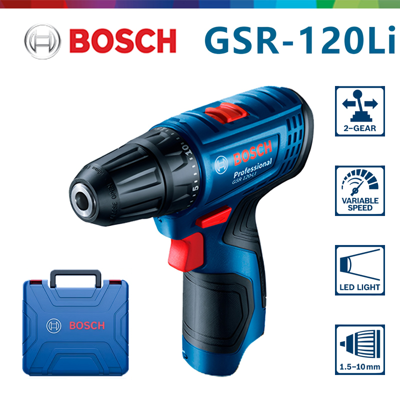 Power Tools Cordless - Аккумуляторная электрическая дрель Bosch GSR 120-LI