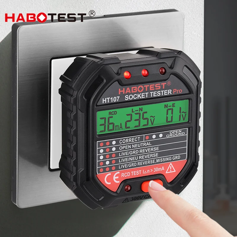 Power Tools Uk Review - Цифровой тестер розеток HT107 Pro, тест