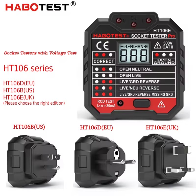 HT106 Цифровой тестер розеток  – обзор и цена Power Tools Uk Review