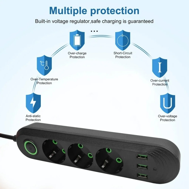 Многопортовая сетевая розетка  – обзор и цена Power Tools Extension