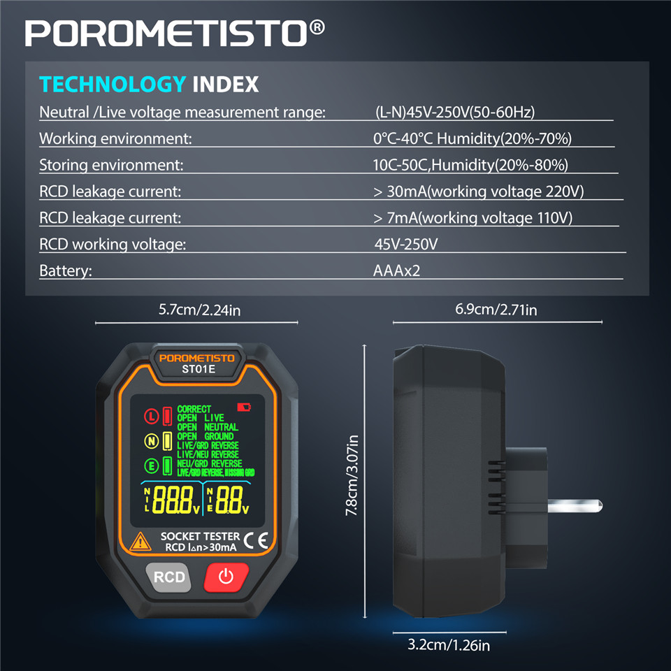 POROMETISTO ST01 Тестер розето – обзор и цена Power Tools Uk Review